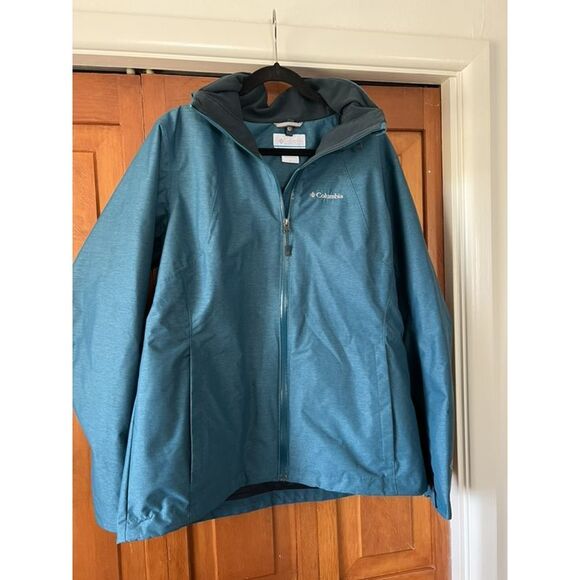 NWOT Columbia Interchange Blue Snow Ski omni-tech Waterproof Jacket Coat XL - Picture 1 of 8